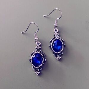 TEARDROP Druse Crystal Drop Dangle Earrings for Women Girls Cubic Zirconia